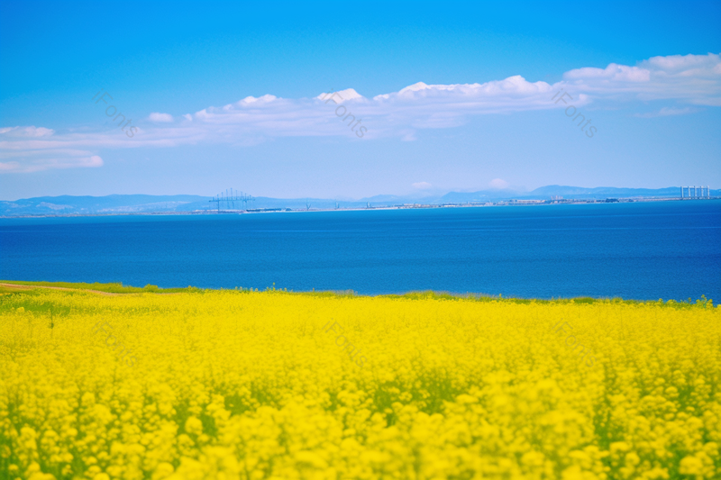 湖边油菜花风景春天风景背景图,高清,摄影图,摄影图片,图片大全,摄影图免费下载